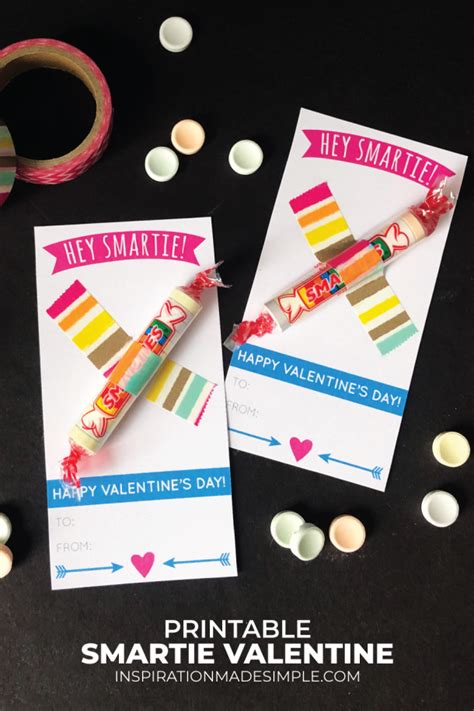 Smarties Valentine Printable